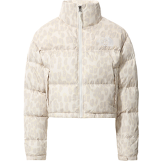 The North Face Women's Nuptse Short Jacket - Silver Grey Leopard Print
