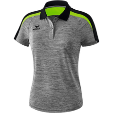 Soccer - Women Polo Shirts Erima Liga 2.0 Polo Shirt Women - Grey Marl/Black/Green Gecko