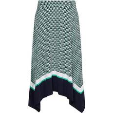 Tommy Hilfiger Dame Skjørt Tommy Hilfiger Geometric Print Midi Skirt - Court Side Geo/Primary Green