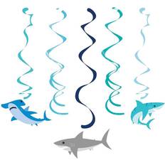 Creative Party PC350505 Shark Party Dizzy Danglers I Assorted I Blue I 5 Pcs