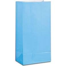 Unique Party 59002 Baby Blue Paper Bags, Pack of 12