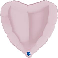 Grabo 18022PP-P Heart Shape Balloon Single Pack, Length-18 Inch, Colour-Pastel Pink, One Size