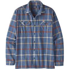 Patagonia M - Men Shirts Patagonia Long Sleeved Organic Cotton Midweight Fjord Flannel Shirt - Brisk/Dolomite Blue