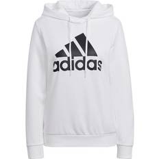 Adidas Women's Essentials Relaxed Logo Hoodie - White/Black