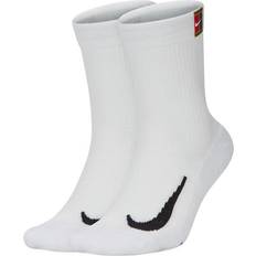 Court Multiplier Cushioned Tennis Crew Socks 2-pack - White/White