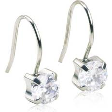 Blomdahl Pendant Tiffany Earrings - Silver/Transparent