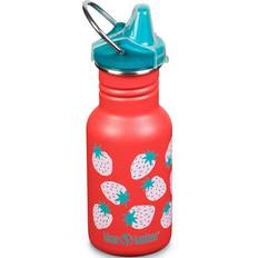 Stainless Steel Baby Bottle Klean Kanteen Kid's Classic Sippy Bottle Coral Strawberries 12oz