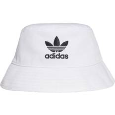 Damen - Weiß Hüte Adidas Trefoil Bucket Hat Unisex - White