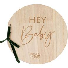 Ginger Ray Gästebuch "Hey Baby" aus Holz