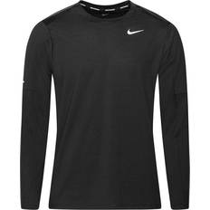 Reflekser Gensere Nike Dri-FIT Running Crew Sweatshirt Men - Black/Reflective Silver