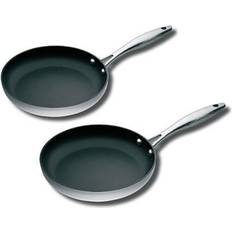 Tramontina Set of 2 Silvertone Aluminum Frying Pans (8 and 10 in