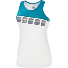 Soccer - Women Tank Tops Erima 5-C Tank Top Women - White/Oriental Blue/Colonial Blue