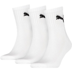 Puma Herren Unterwäsche Puma Unisex Adult Crew Socks 3-pack - White
