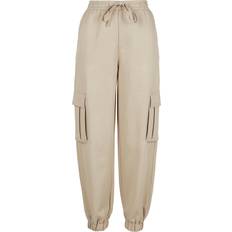 Urban Classics Ladies Viscose Twill Cargo Pants - Concrete