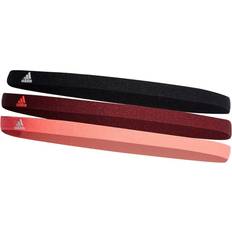 Rot - Unisex Stirnbänder Adidas Hairband 3-pack Unisex - Black/Shadow Red/Turbo