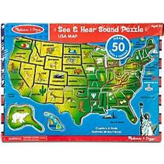Melissa & Doug USA Map See & Hear Sound Puzzle