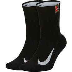 Tennis Socken Nike Court Multiplier Cushioned Tennis Crew Socks 2-pack - Black/Black