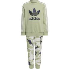 Adidas Kid's Camo Crew Set - Magic Lime (HC1927)