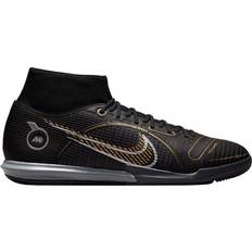 Indoor (IN) - Nike Mercurial - Women Soccer Shoes Nike Mercurial Superfly 8 Academy IC - Black/Metallic Silver/Medium Ash/Metallic Gold