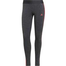 adidas Women's Loungewear Essentials 3-Stripes Leggings - Dark Grey Heather/Semi Turbo