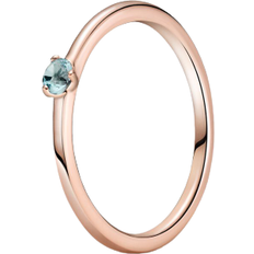 Pandora Solitaire Ring - Rose Gold/Blue