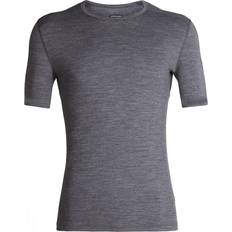 Men - Merino Wool T-shirts Icebreaker Merino 200 Oasis Short Sleeve Crewe Thermal Top Men - Gritstone Heather