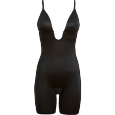 Womens SPANX black Suit Your Fancy Plunge Mid-Thigh Bodysuit
