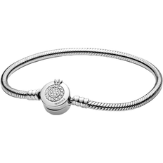 Pandora Moments Sparkling Crown O Snake Chain Bracelet