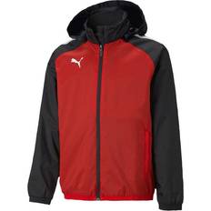 Men - Soccer Rain Clothes Puma TeamLIGA All-Weather Jacket Men - Red/Black