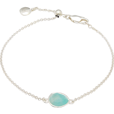 Monica Vinader Siren Fine Chain Bracelet - Silver/Amazonite