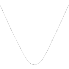 Monica Vinader Fine Beaded Chain Necklace Short - Silver
