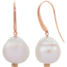 Monica Vinader Nura Wire Earrings - Rose Gold/Pearl