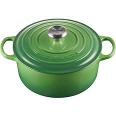 Le Creuset Signature Bamboo Green Cast Iron Round med lock 4.2 L 24 cm