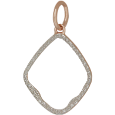 Monica Vinader Riva Hoop Pendant Charm - Rose Gold/Diamond