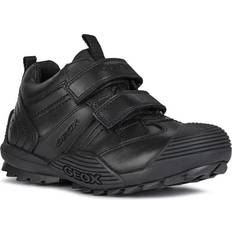 Geox Childrens/Kids J Savage A Leather School Shoes - Black