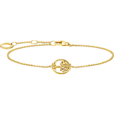 Thomas Sabo Charm Club Delicate Tree of Love Bracelet - Gold/Transparent