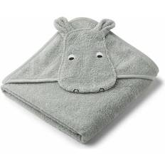Blau Babyhandtücher Liewood Albert Hooded Towel Hippo
