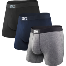 Saxx Vibe Super Soft Jersey Boxer Brief 3-pack - Black/Grey/Blue