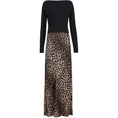 AllSaints Hera Leopard 2 In 1 Dress - Black