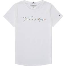 Tommy Hilfiger Metallic Signature Logo T-shirt - White (KG0KG06301)