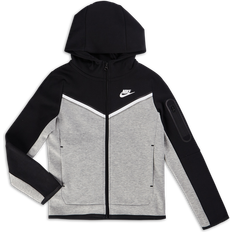 Nike Boys NSW Tech Fleece Full-Zip Hoodie - Dark Grey Heather/Black/Black Size M