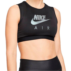 Laufen BHs Nike Air Dri-FIT Swoosh Medium-Support High-Neck Sports Bra - Black