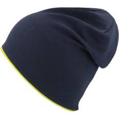 Atlantis Extreme Reversible Jersey Slouch Beanie - Navy/Safety Yellow