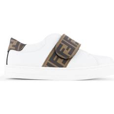 Fendi Kid's Monogram Strap Trainers - White