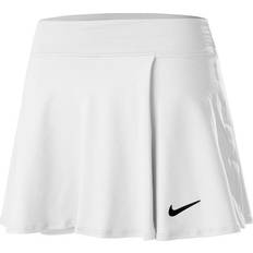 Nike Dame Skjørt Nike Court Dri-FIT Victory Flouncy Tennis Skirt Women - White/Black