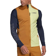 Adidas Terrex Xperior Cross-Country Ski Soft Shell Jacket Men - Mesa/Pulse Yellow