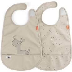 Done By Deer Bib w/Velcro 2-pack Lalee Sand