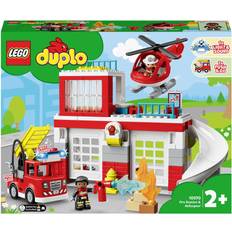 Feuerwehrleute Bauspielzeuge Lego Duplo Fire Station & Helicopter 10970