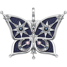 Brown - Silver Charms & Pendants Thomas Sabo Butterfly Star & Moon Pendant - Silver/Multicolour
