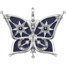 Thomas Sabo Butterfly Star & Moon Pendant - Silver/Multicolour